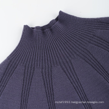 20ALSW018 mercerized wool women knit sweater seamless wholegarment sweater  turtleneck wool pullover knitwear sweater